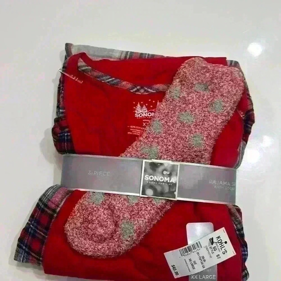 NWT XXL women’s Sonoma 3 piece pajama set item# 7D - Picture 1 of 6